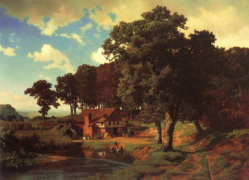 Bierstadt, Albert A Rustic Mill Germany oil painting art